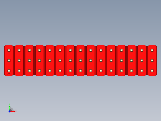 彩色公头100mil（2.54mm）系列-DS1021_red_3x15p_100mil_Type1_rev1.0前视缩略图