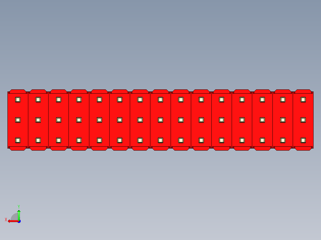 彩色公头100mil（2.54mm）系列-DS1021_red_3x15p_100mil_Type1_rev1.0后视图