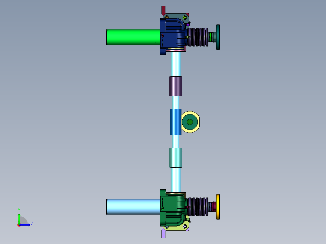 同步螺旋梯形丝杆顶升机左视图
