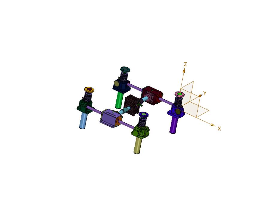 同步螺旋梯形丝杆顶升机