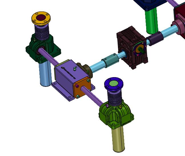 同步螺旋梯形丝杆顶升机