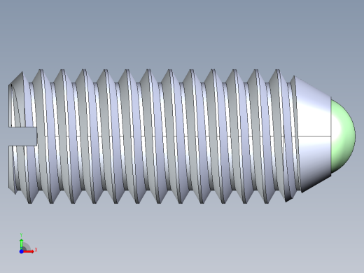 公制球形弹簧柱塞-DME SET SCREW SPRING BALL PLUNGER M5 x 12 .STEP前视缩略图