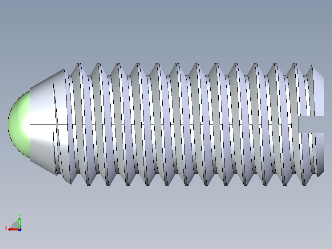 公制球形弹簧柱塞-DME SET SCREW SPRING BALL PLUNGER M5 x 12 .STEP后视图