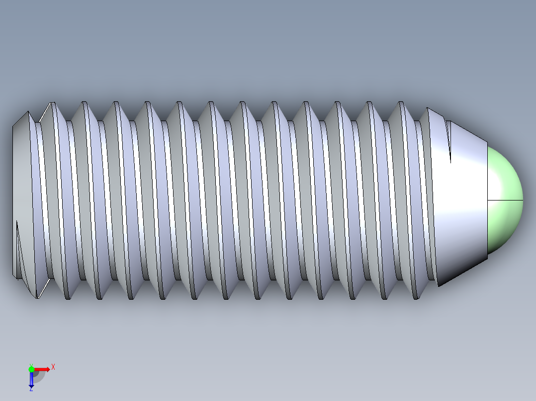 公制球形弹簧柱塞-DME SET SCREW SPRING BALL PLUNGER M5 x 12 .STEP俯视图