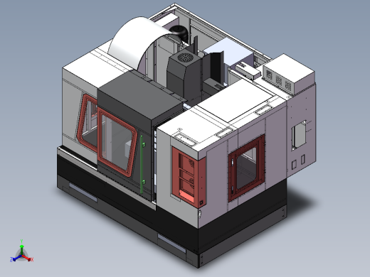 数控车床钣金外壳设计（附件整套图纸）非标自动化机械3D图纸设计