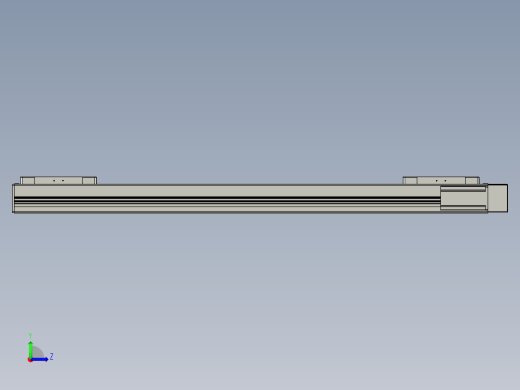 直线模组LHC14-S900-R设计图纸左视缩略图