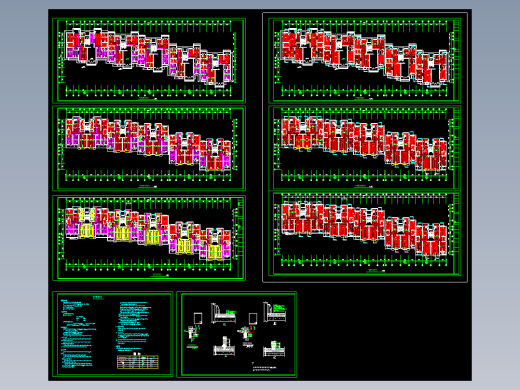 某六层住宅楼地板采暖图
