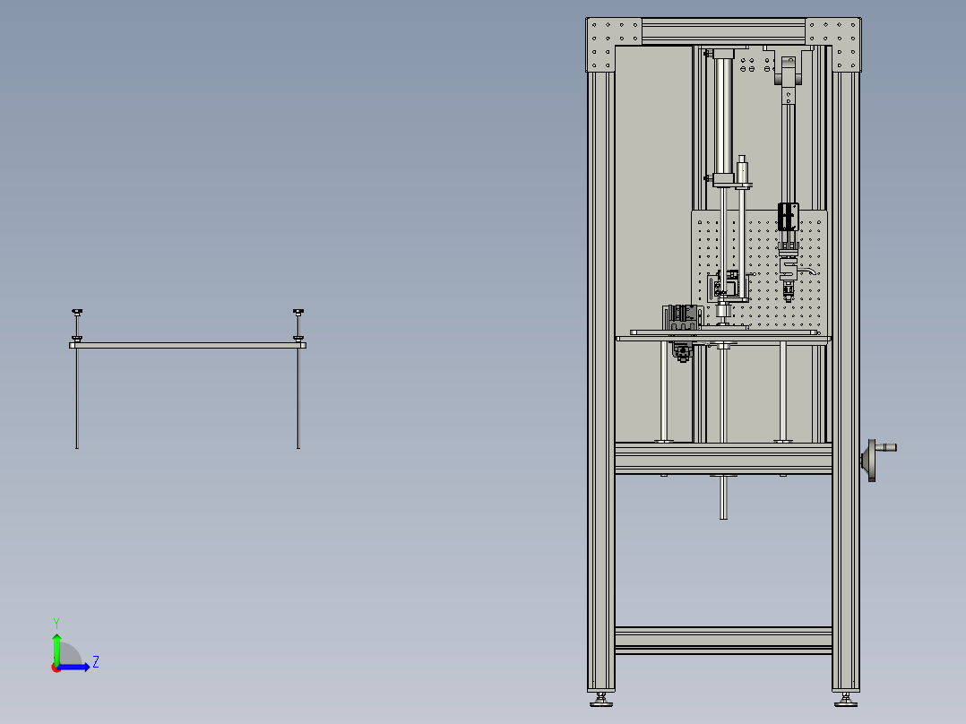 工具箱配件疲劳试验机左视图