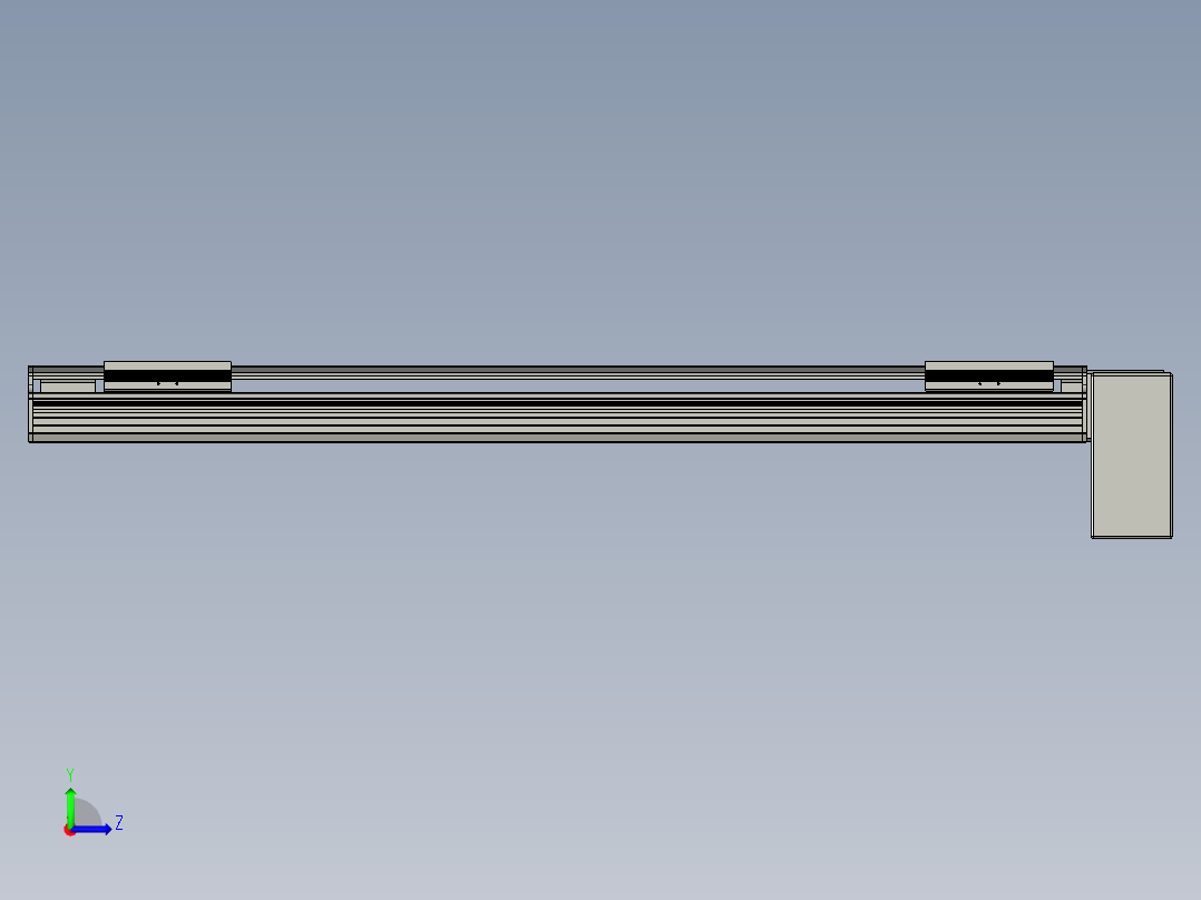 直线模组LHB17-L40-S950-LD设计图纸左视图
