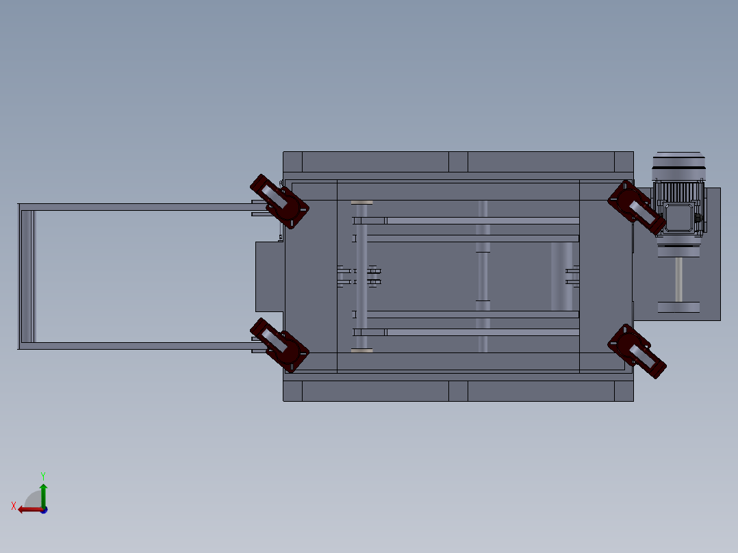 升降车升降平台后视图