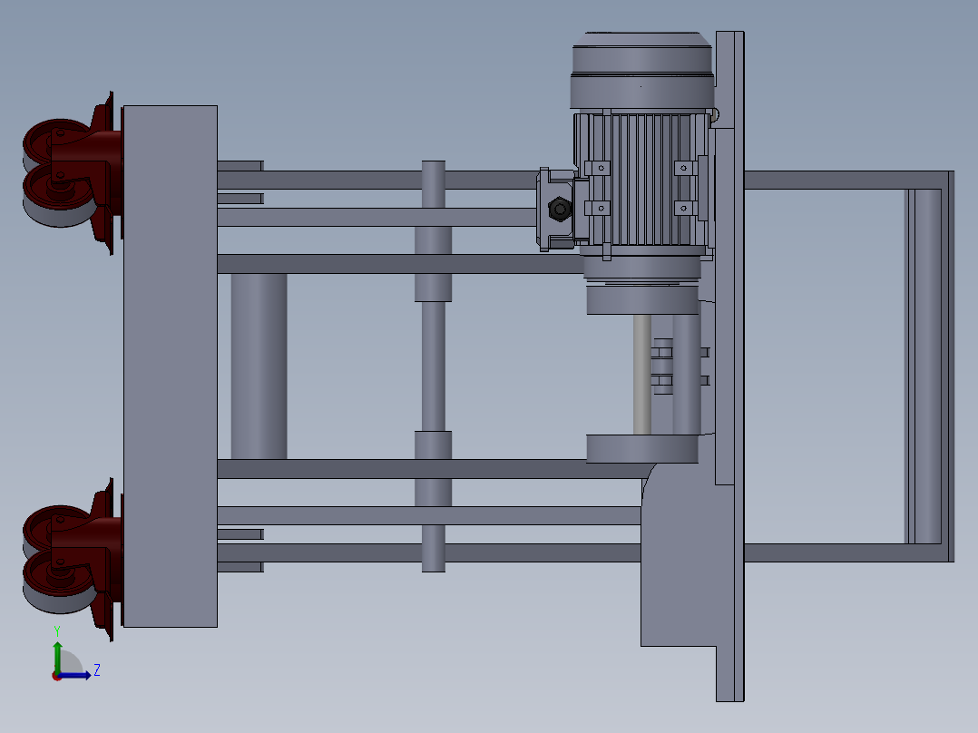 升降车升降平台左视图