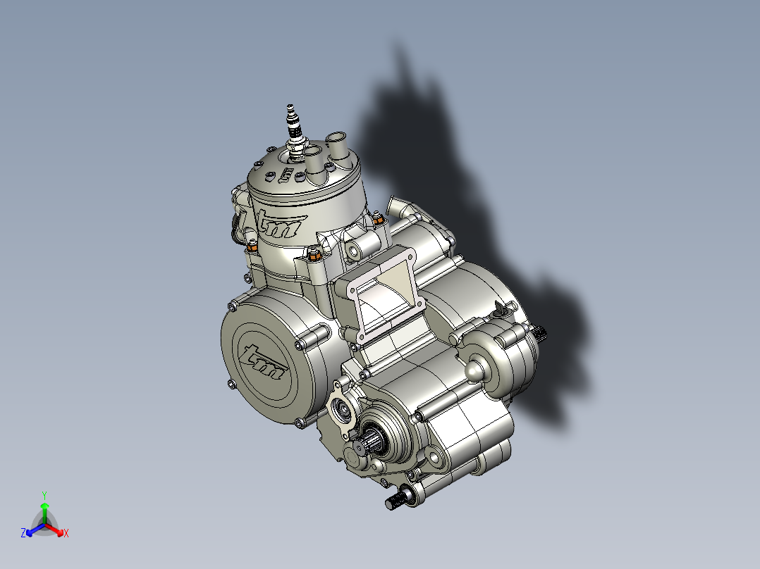两冲程摩托车发动机机