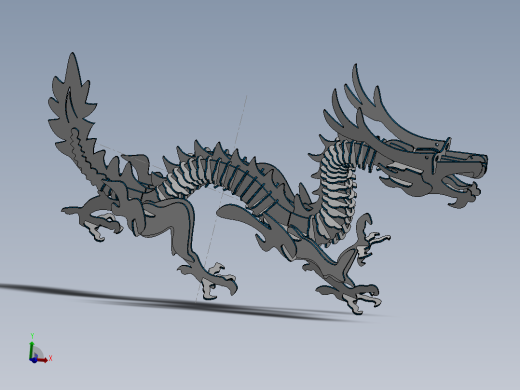 激光下料拼图中华龙CAD-x_t格式SOLIDWORKS 2016