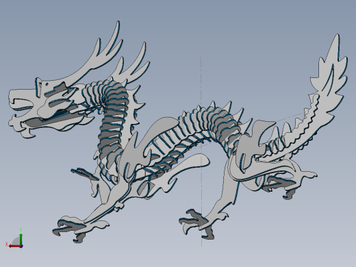 激光下料拼图中华龙CAD-x_t格式SOLIDWORKS 2016后视缩略图