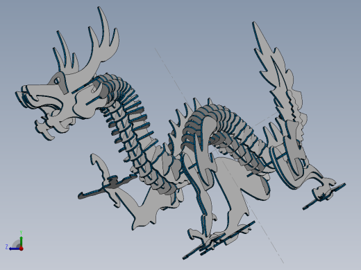 激光下料拼图中华龙CAD-x_t格式SOLIDWORKS 2016右视缩略图