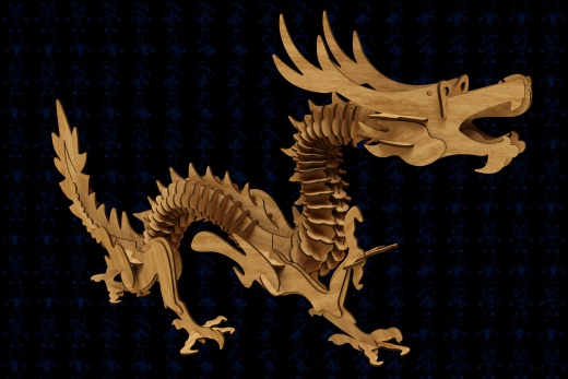 激光下料拼图中华龙CAD-x_t格式SOLIDWORKS 2016缩略图