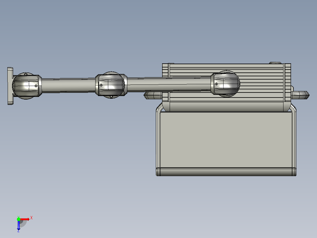 悬臂控制操控箱键盘支架-A3-墙座-中间连接器-90度箱体连接器-300-200俯视图