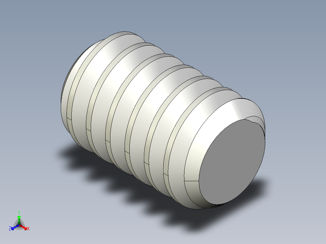 DIN 913-ISO 4026 固定螺钉-M1.6 L=2.5.STEP主视图