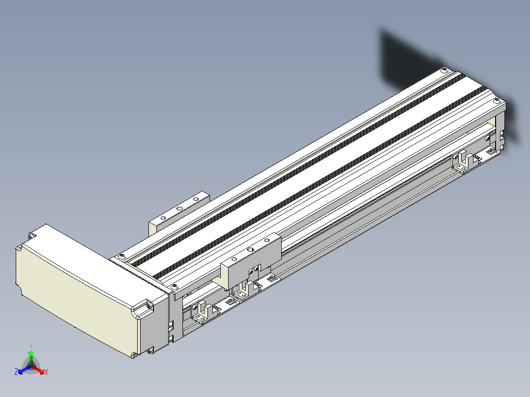 TPA-KNR-86E-1605C-L300A1-MR-HC40-N3线性模块铝制底座主视图