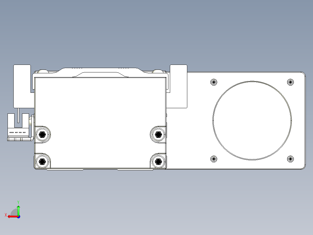 TPA-KNR-86E-1605C-L300A1-MR-HC40-N3线性模块铝制底座后视图