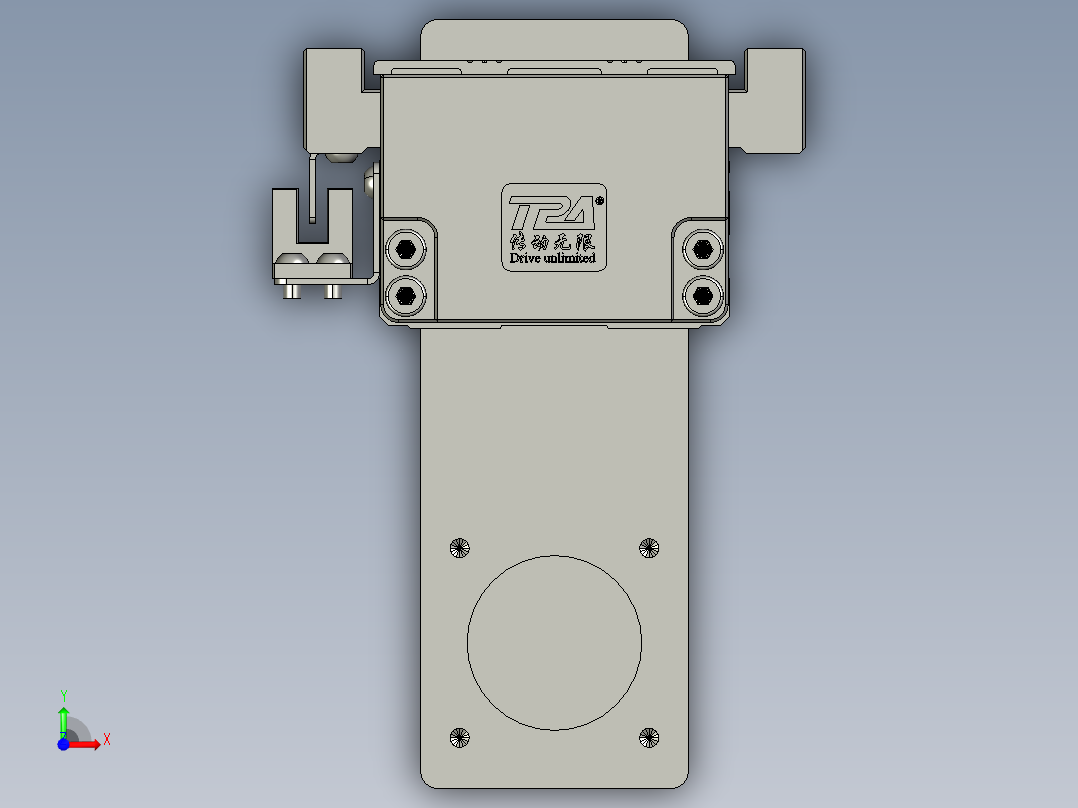 TPA-KNR-60E-1210C-L250A1-MP-H10-N3线性模块铝制底座前视图