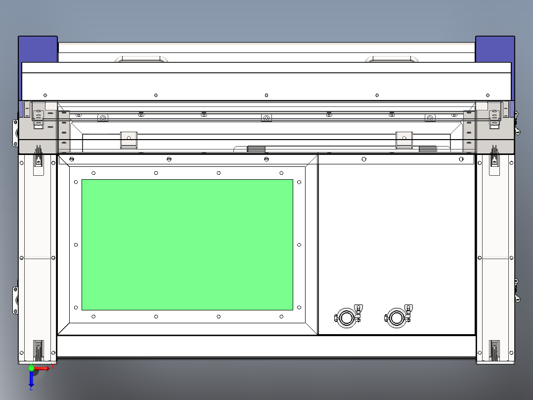 二级A2生物安全柜sw18可编辑俯视图