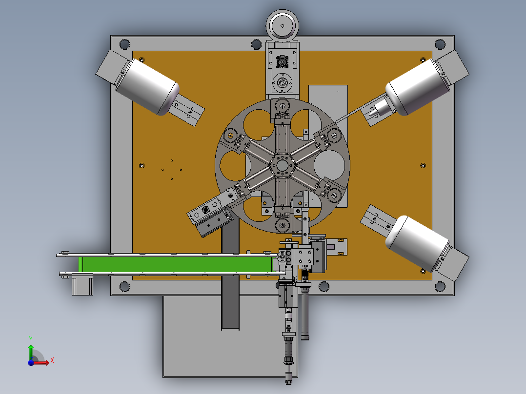 自动磨孔机设备sw18可编辑前视图