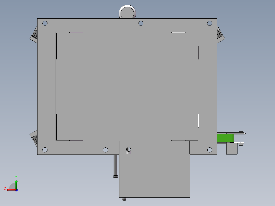 自动磨孔机设备sw18可编辑后视图