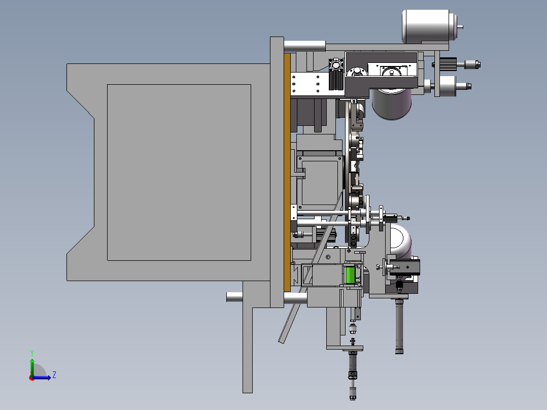 自动磨孔机设备sw18可编辑左视图