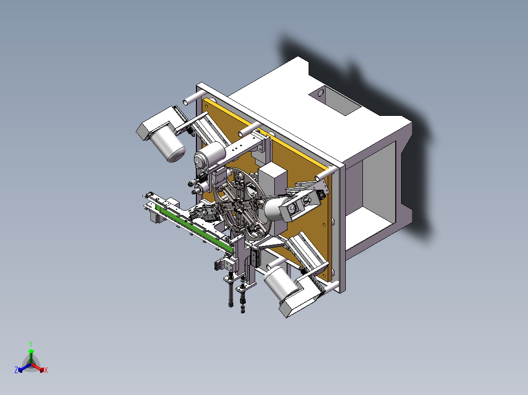 自动磨孔机设备sw18可编辑正等轴测图