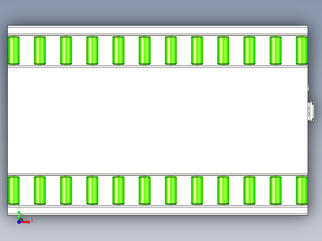 升降式滚筒线前视图