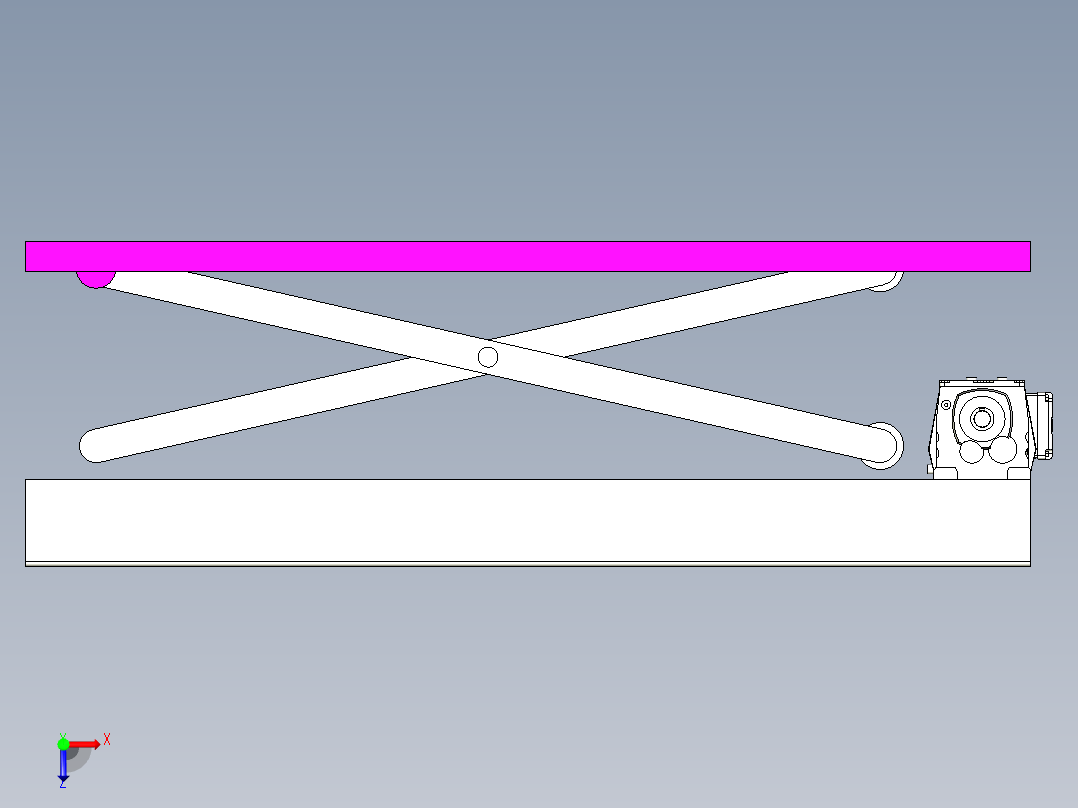 升降式滚筒线俯视图