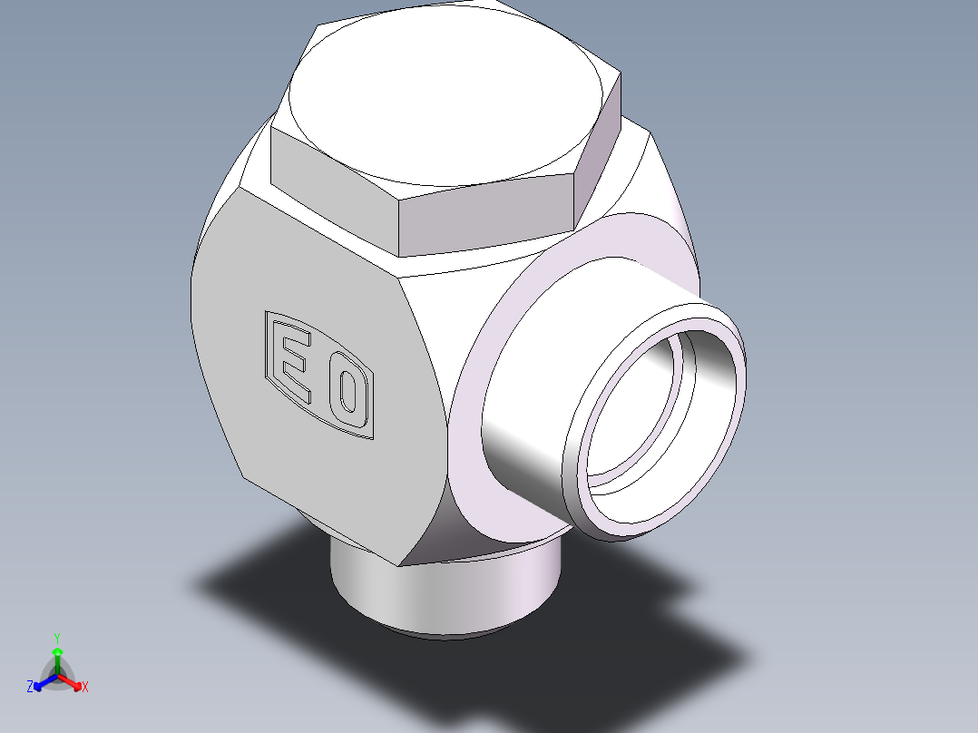 高压铰接式90度接头、1CI-30-B12主视图