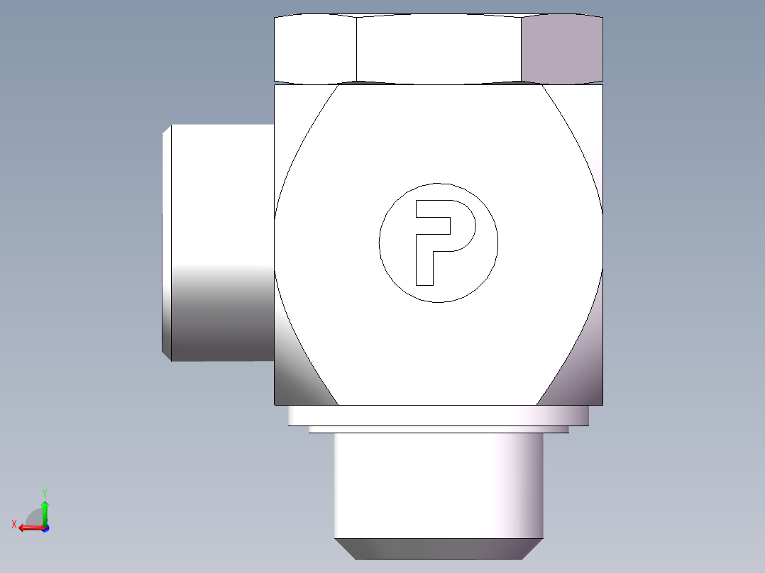 高压铰接式90度接头、1CI-30-B12后视图