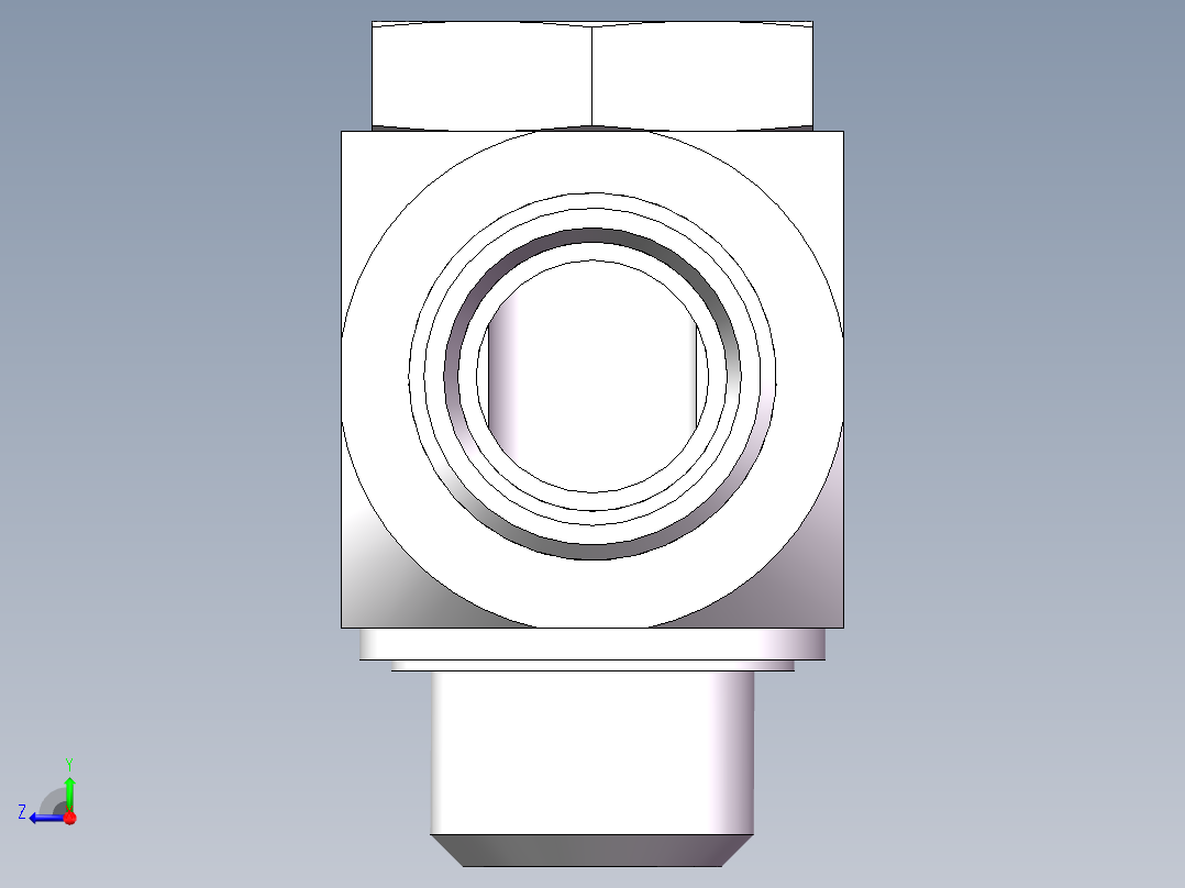 高压铰接式90度接头、1CI-30-B12右视图