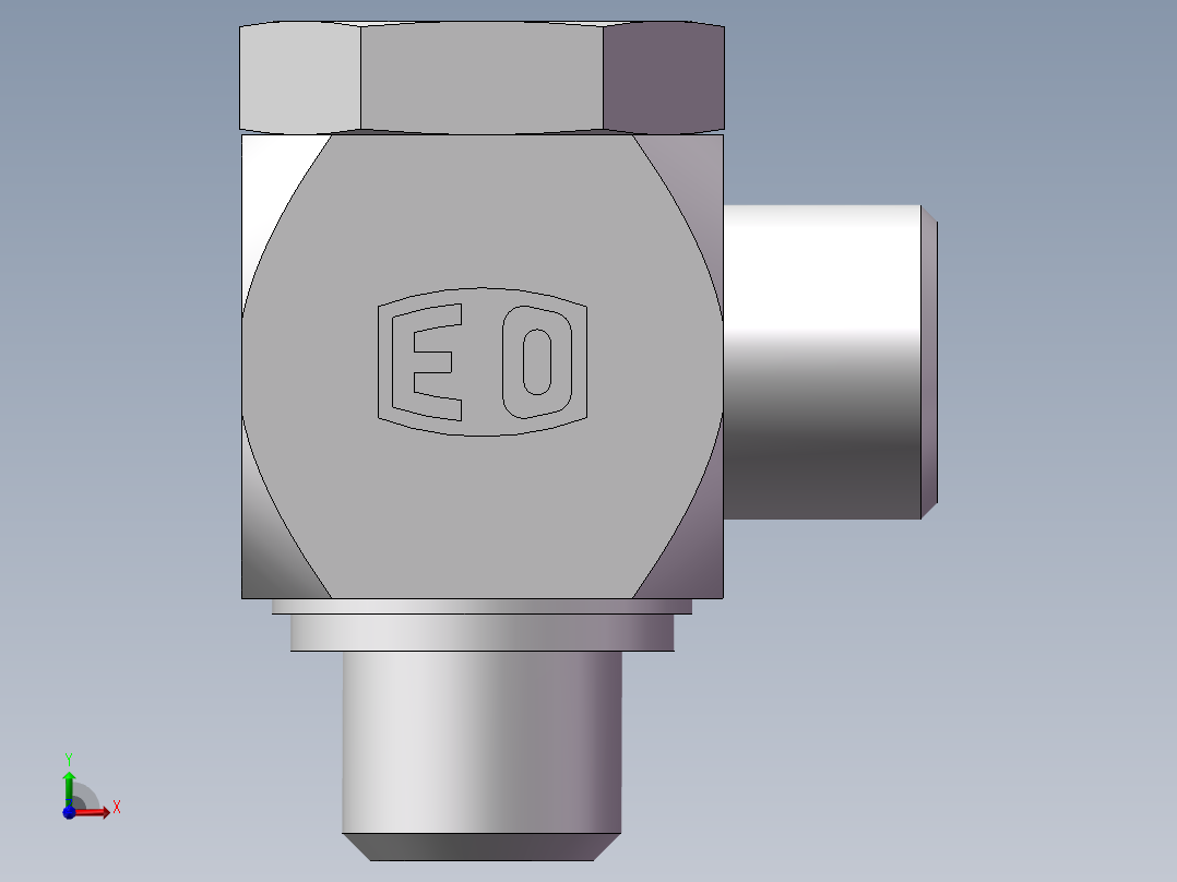 铰接式90度接头、1DI-18-16前视图