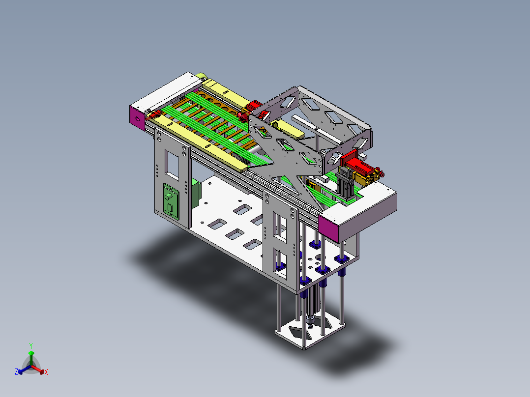 T700 电路板自动分板机正等轴测图