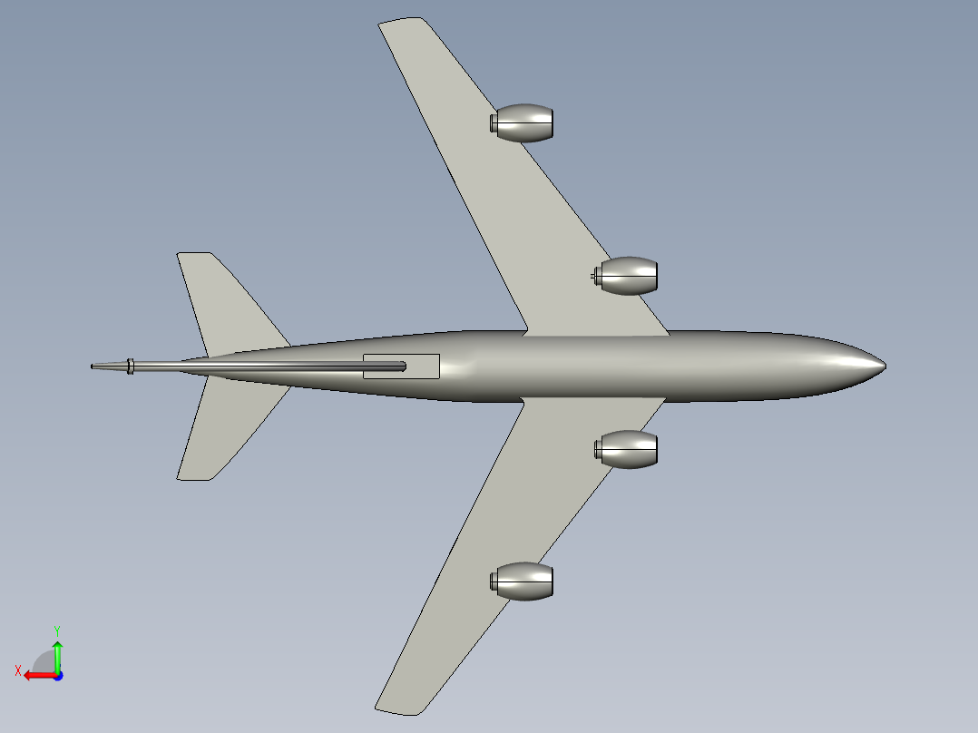波音KC-135空中加油机后视图