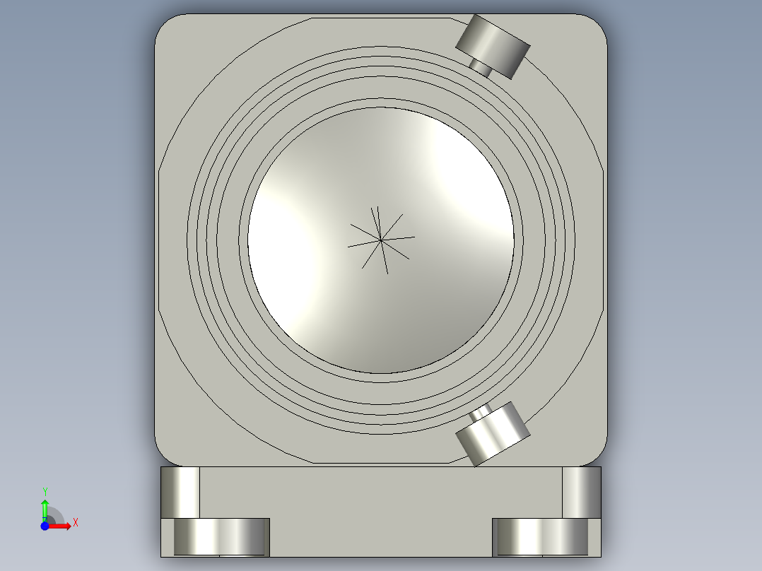 柱体外观相机+镜头-焦距160mm前视图