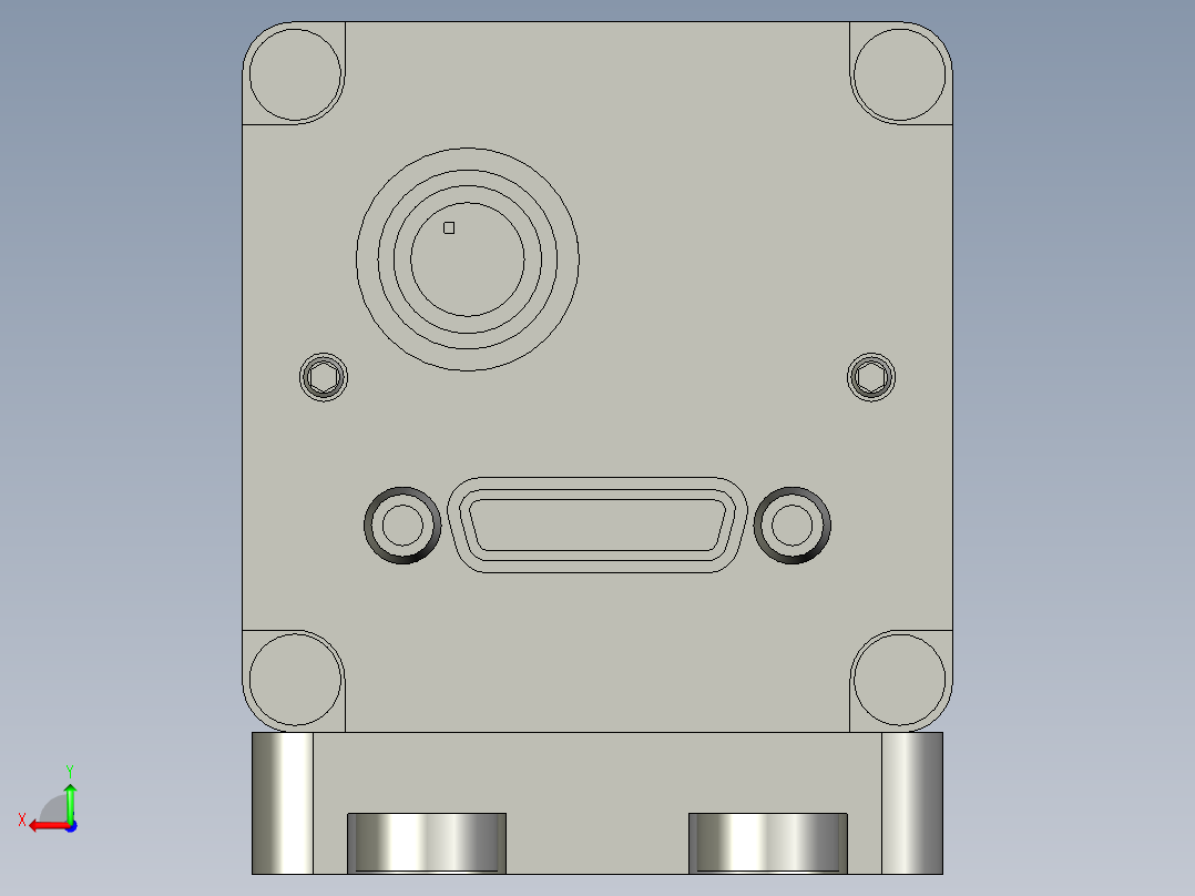 柱体外观相机+镜头-焦距160mm后视图