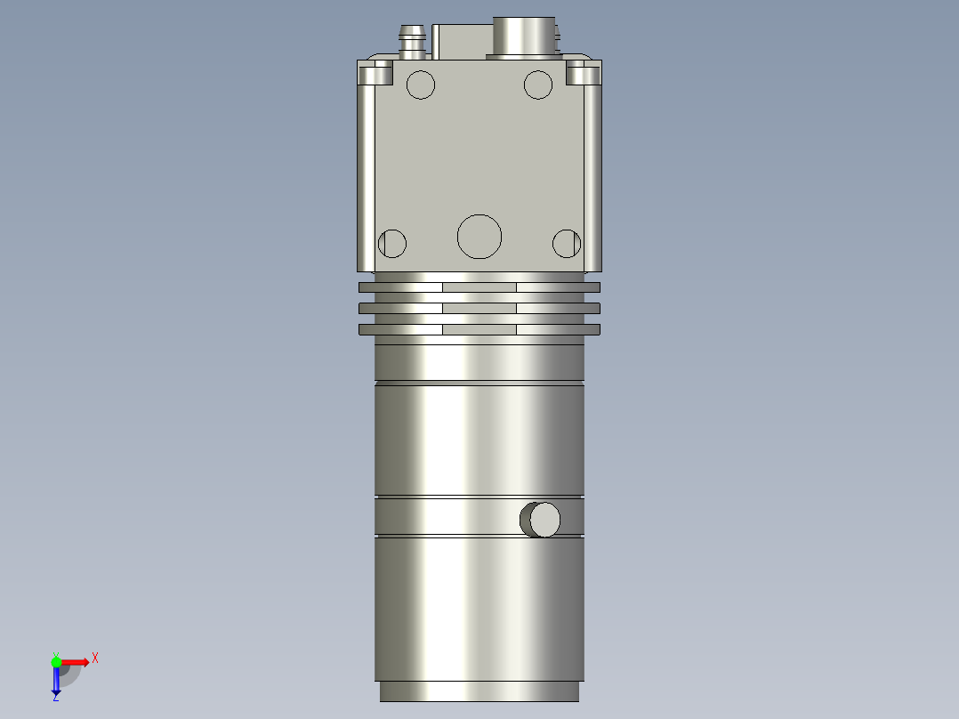 柱体外观相机+镜头-焦距160mm俯视图