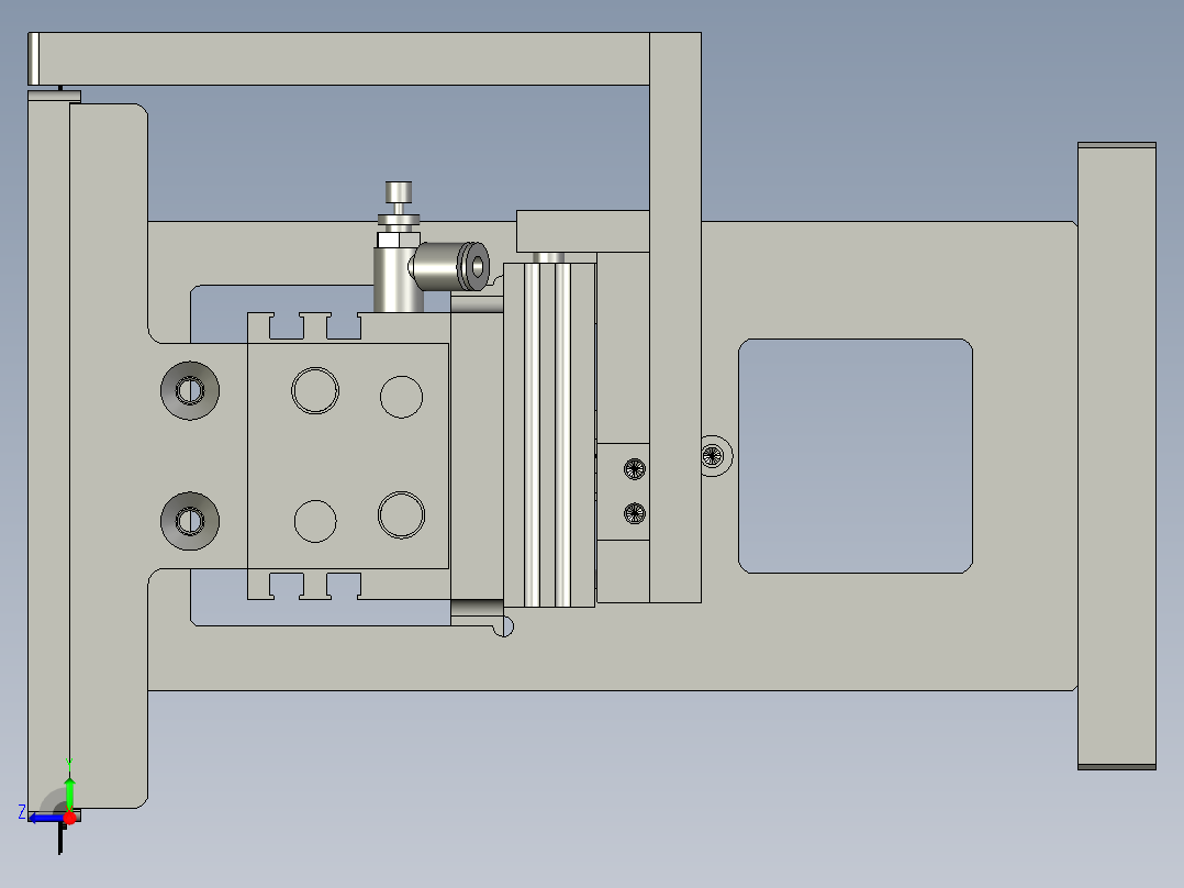 2-四边胶定位装配右视图