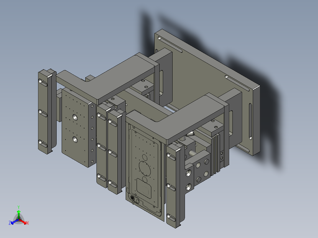 2-四边胶定位装配正等轴测图