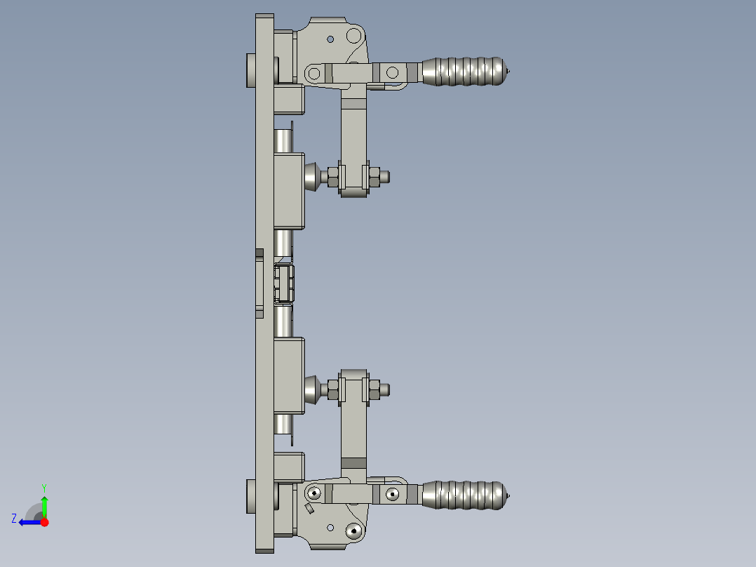 芯包定位夹具装配体右视图