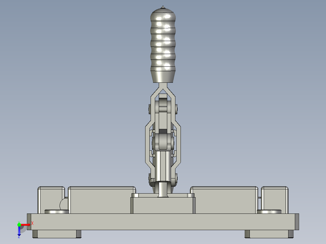 芯包定位夹具装配体俯视图
