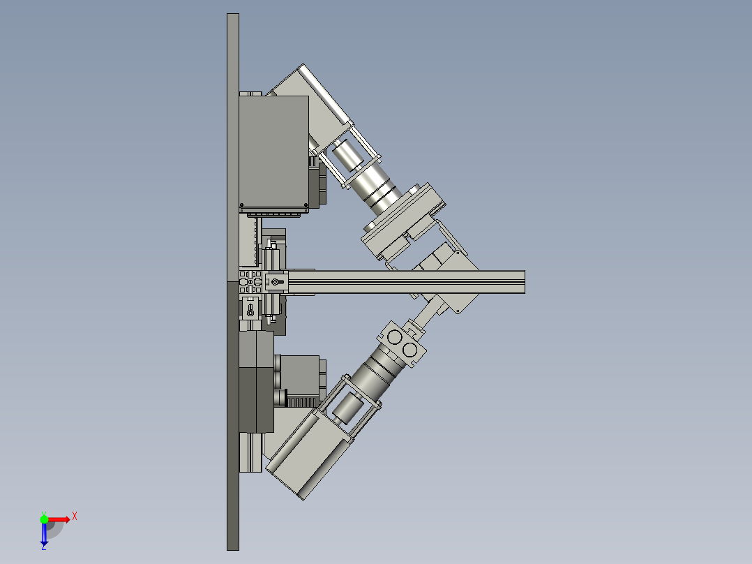 魔方还原自动复原机器人俯视图