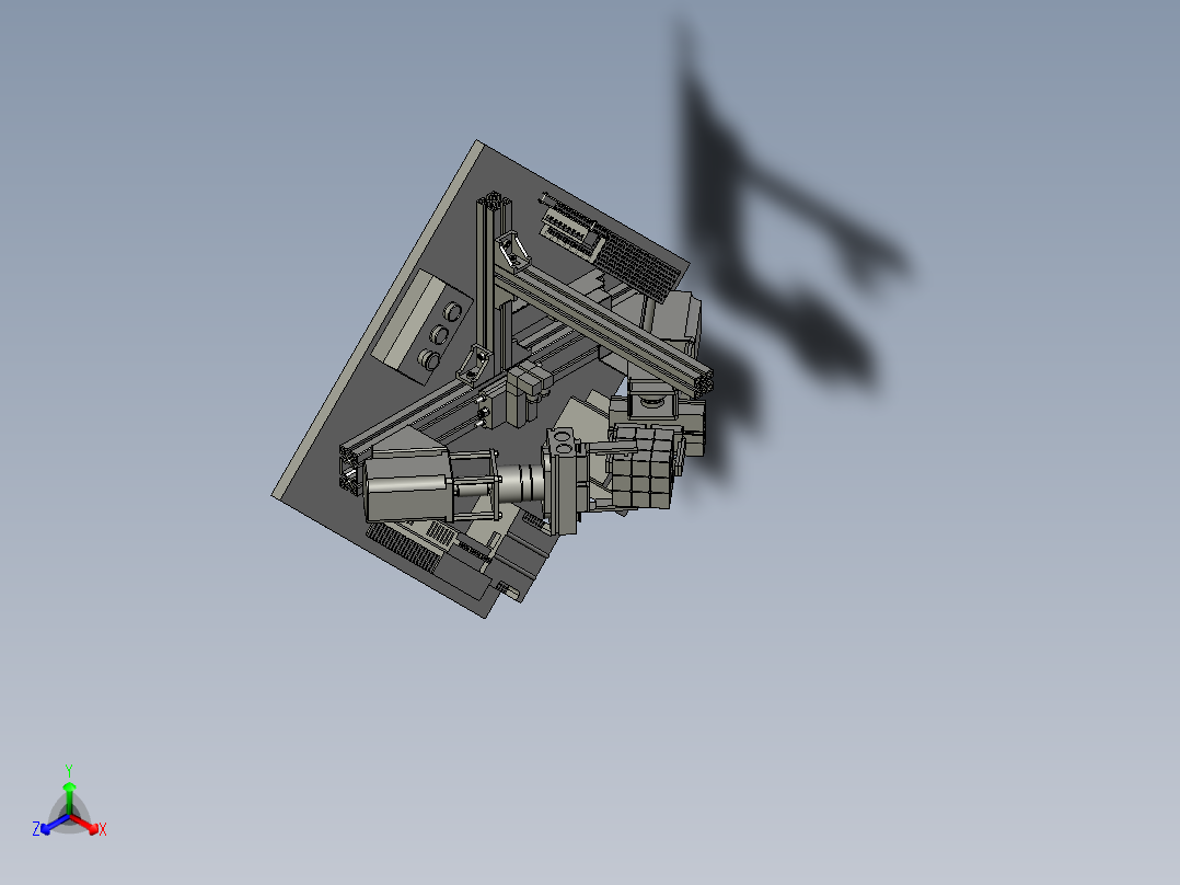 魔方还原自动复原机器人正等轴测图