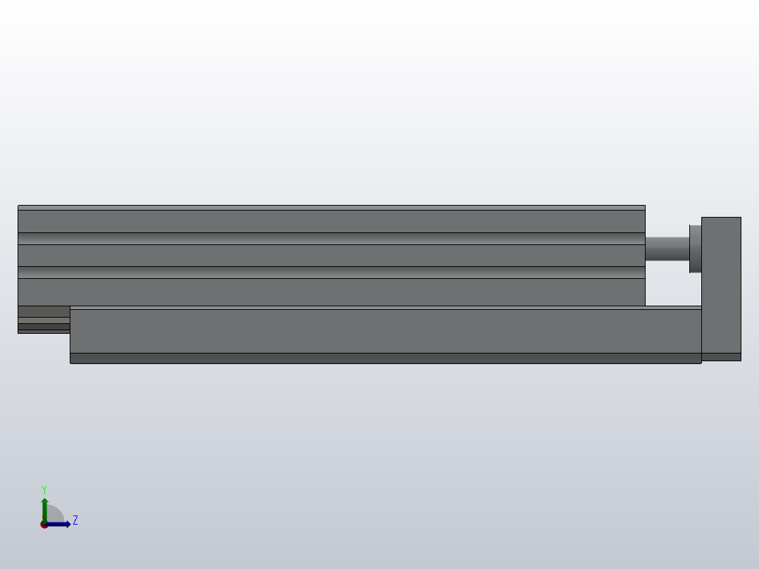 气动滑台HMXQ6系列[HMXQ6-40AS]左视图