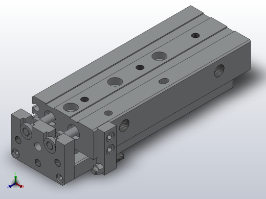 气动滑台HMXQ6系列[HMXQ6-40AS]正等轴测缩略图