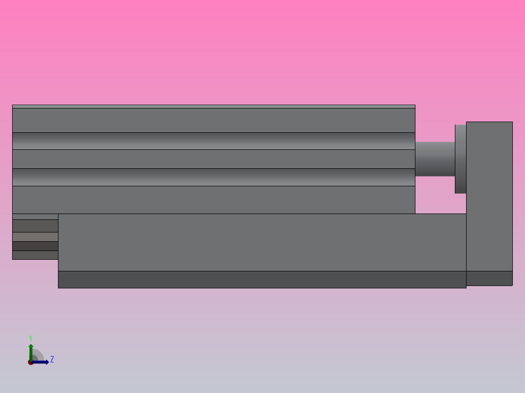 气动滑台HMXS12系列[HMXS12-20AS]左视图